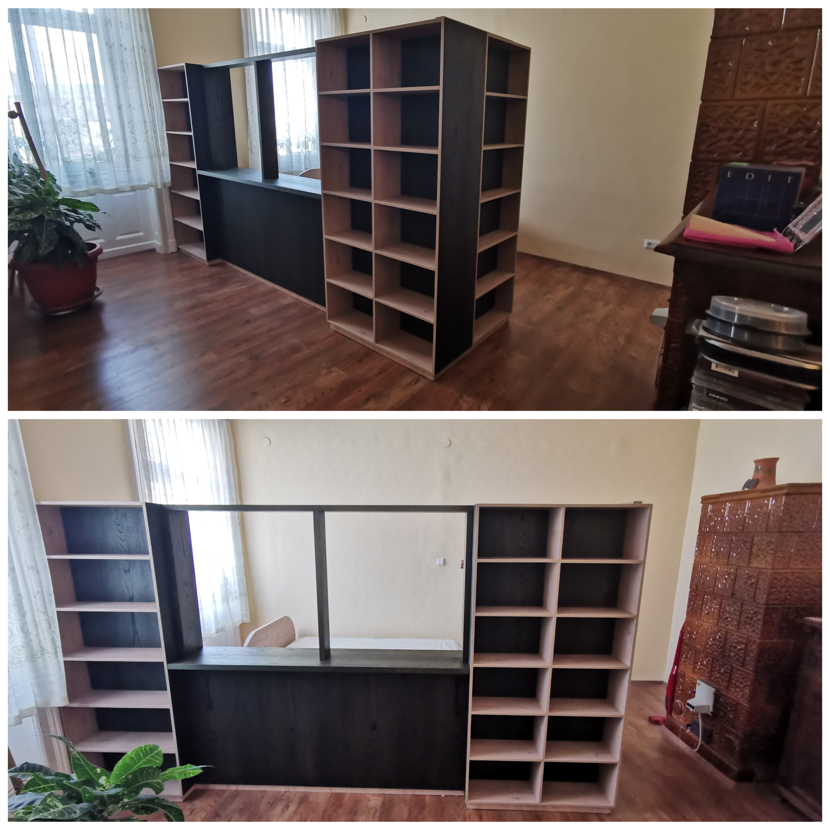 Nappali könyvespolc